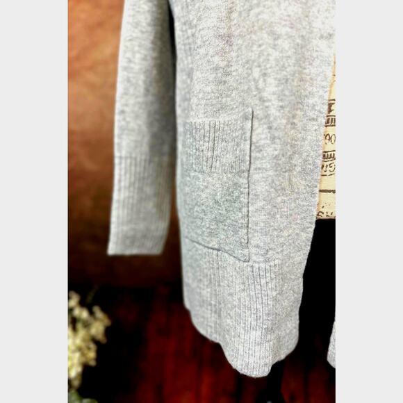 Love Ellie Two Pocket Open Cardigan - Gray - size L - Picture 8 of 13
